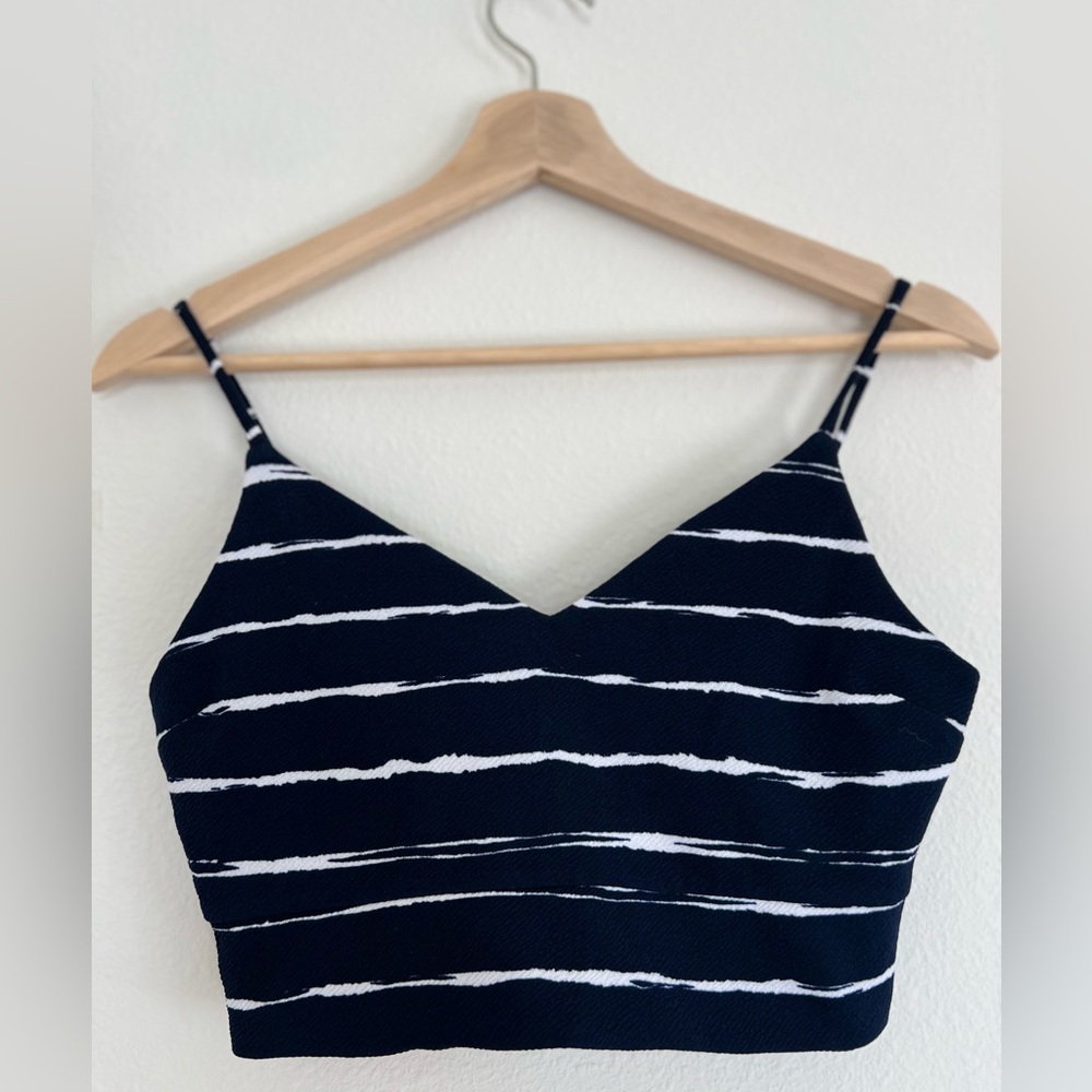 Good quality crop top Blue and White